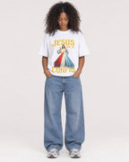 Mockup Boxy Heavyweight Tee White female full-body 05
