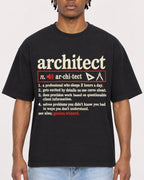 Mockup Boxy Heavyweight Tee Black male close-up 05