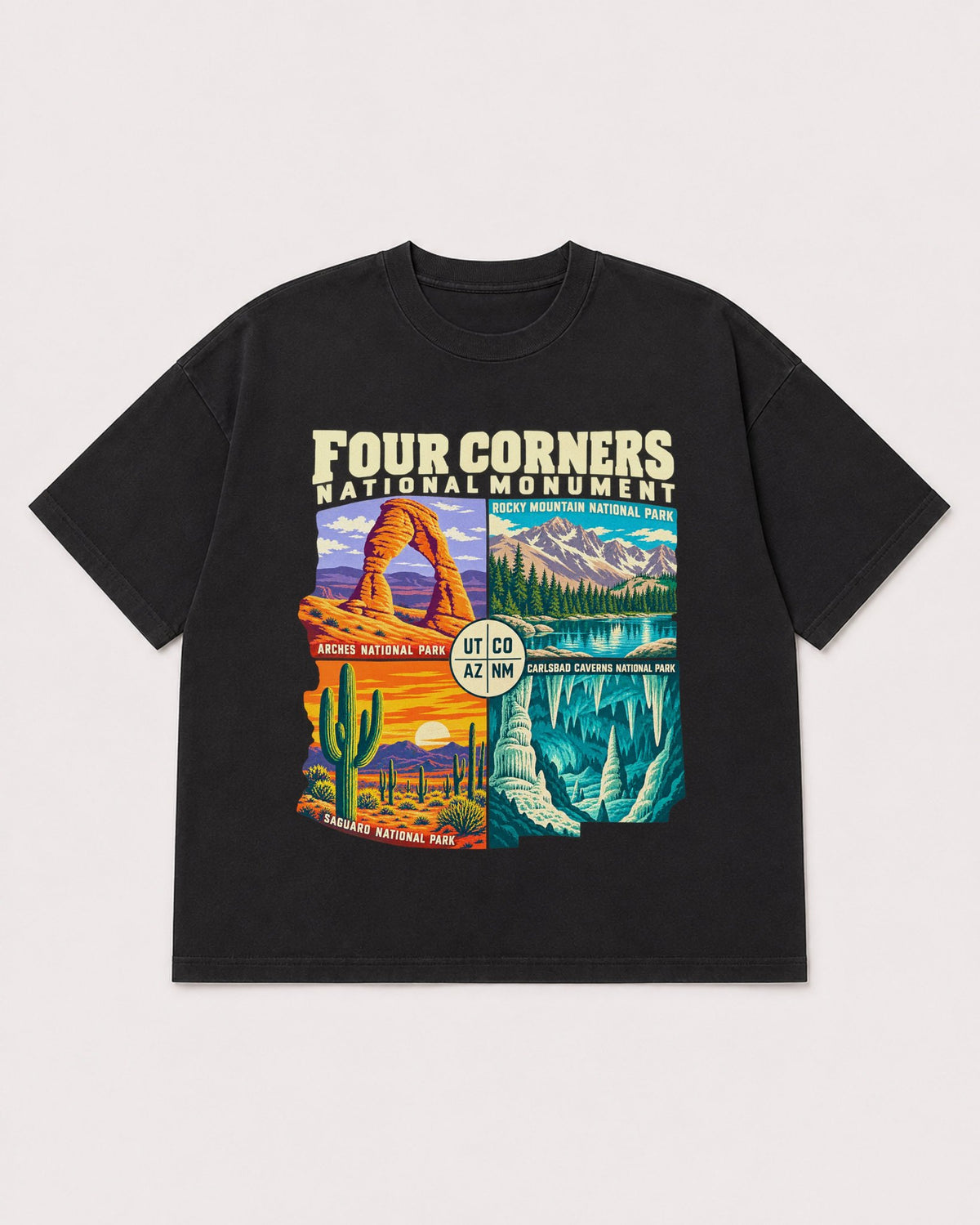 Mockup Boxy Heavyweight Tee Black product