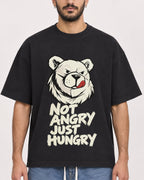 Mockup Boxy Heavyweight Tee Black male close-up 07