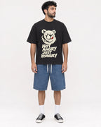 Mockup Boxy Heavyweight Tee Black male full-body 07