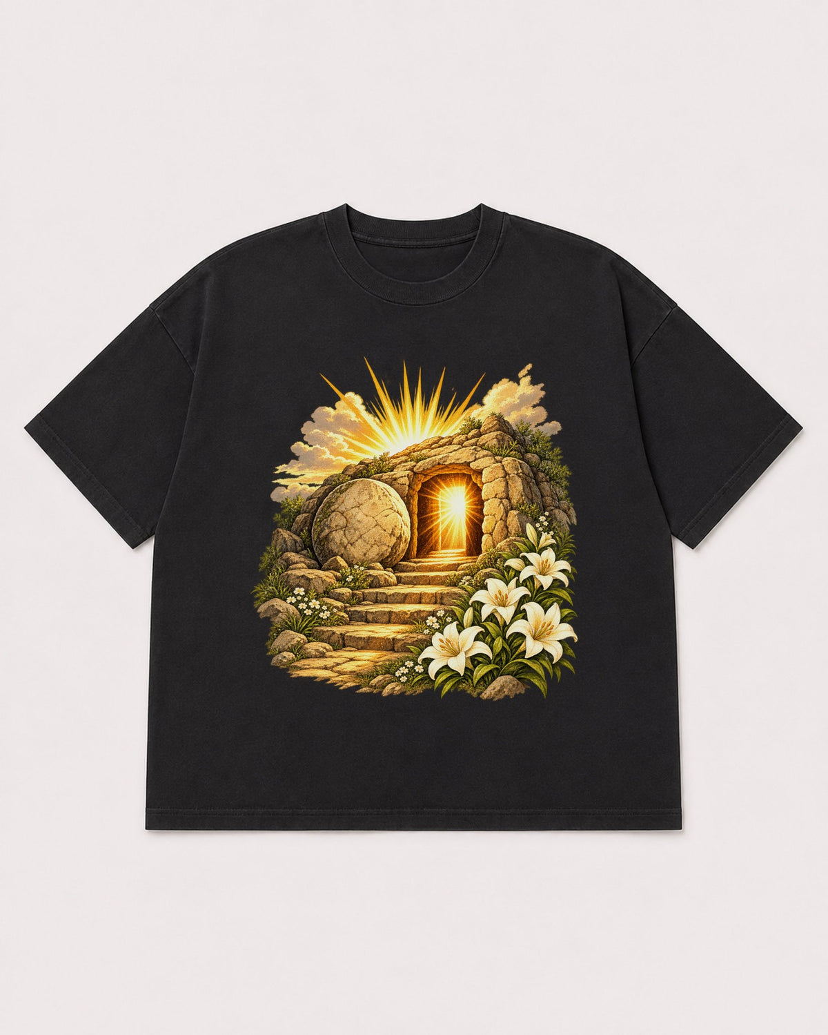 Mockup Boxy Heavyweight Tee Black product