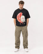 Mockup Boxy Heavyweight Tee Black male full-body 08