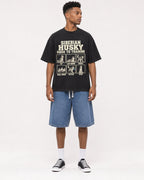 Mockup Boxy Heavyweight Tee Black male full-body 15