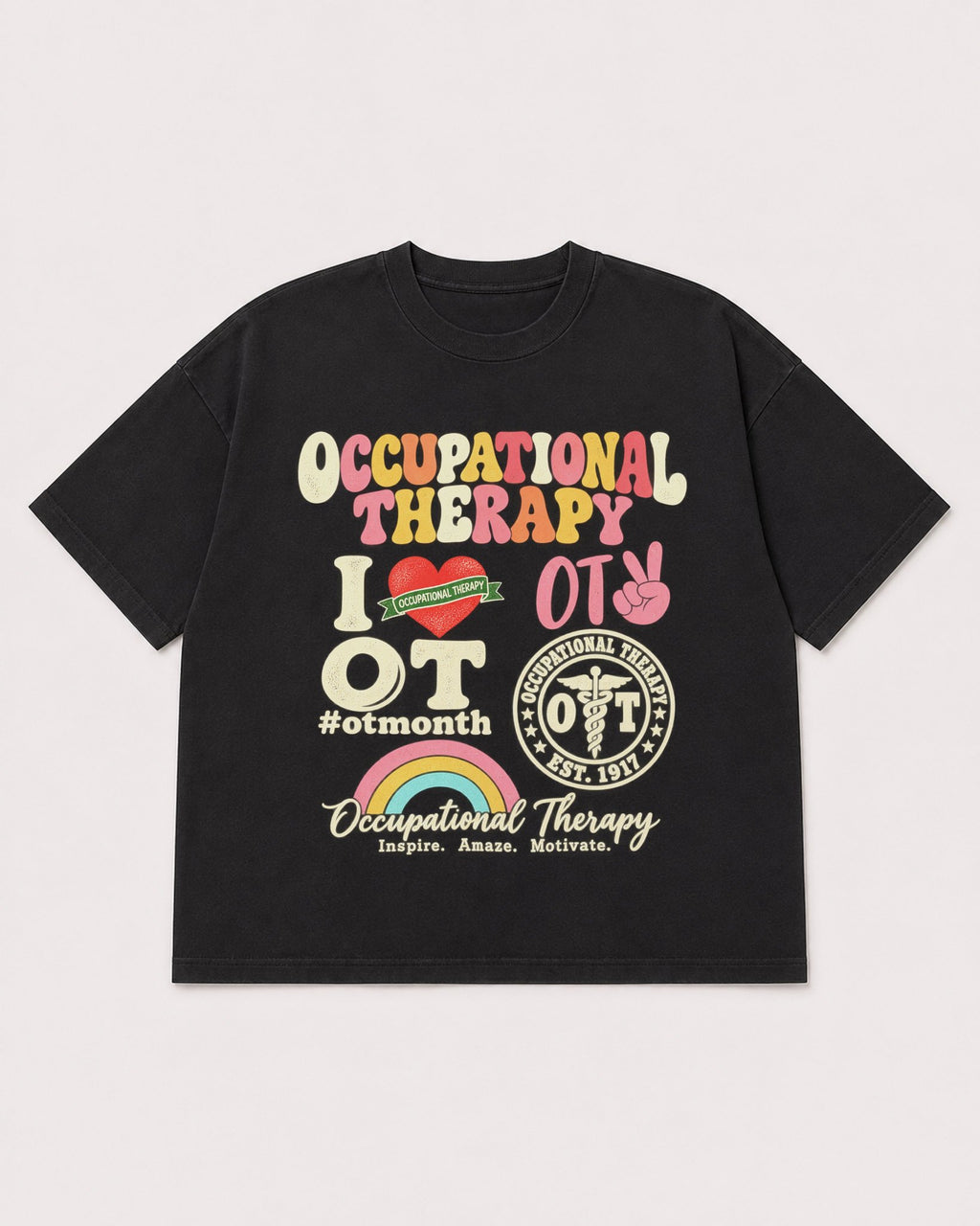 Mockup Boxy Heavyweight Tee Black product