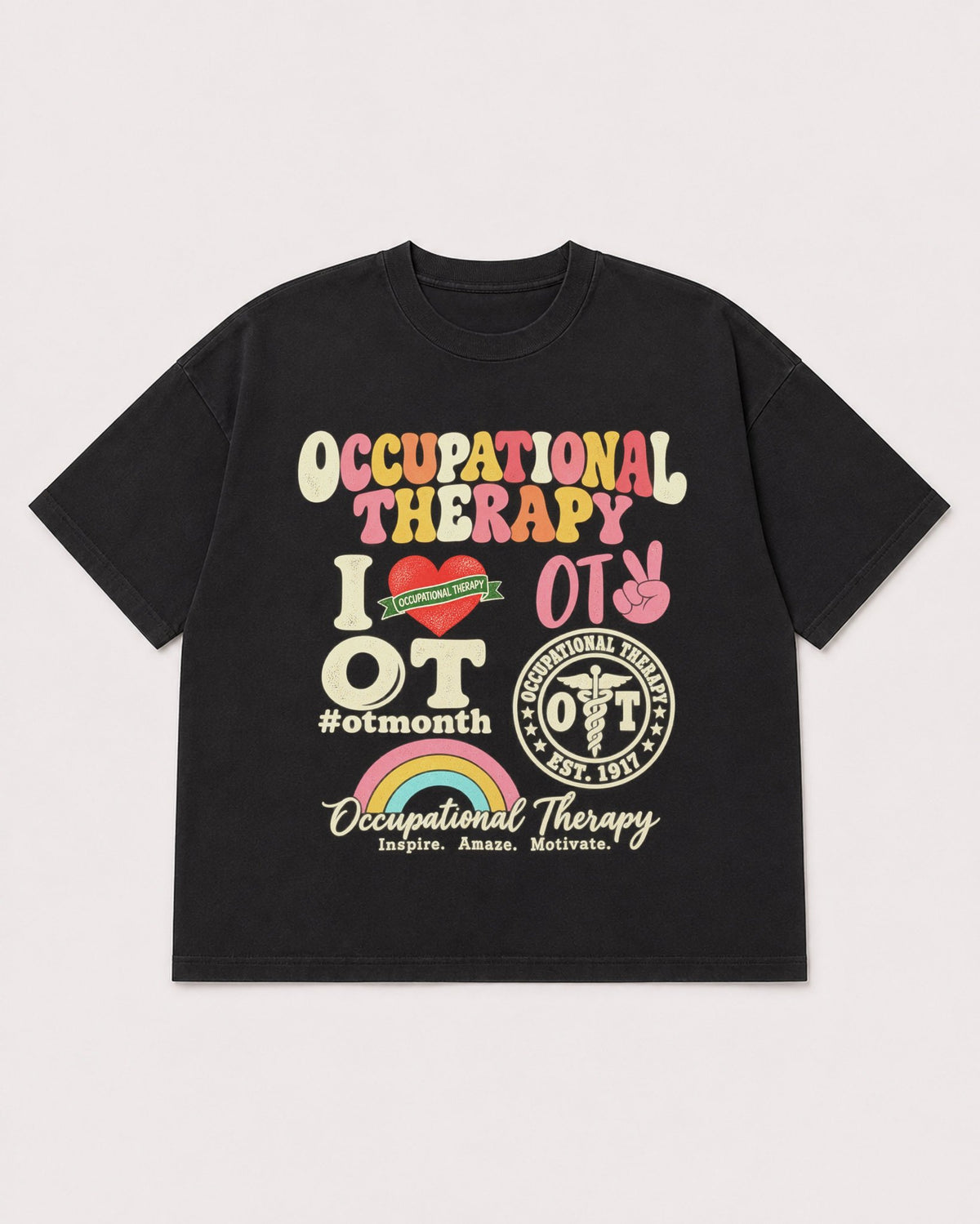 Mockup Boxy Heavyweight Tee Black product