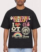 Mockup Boxy Heavyweight Tee Black male close-up 05