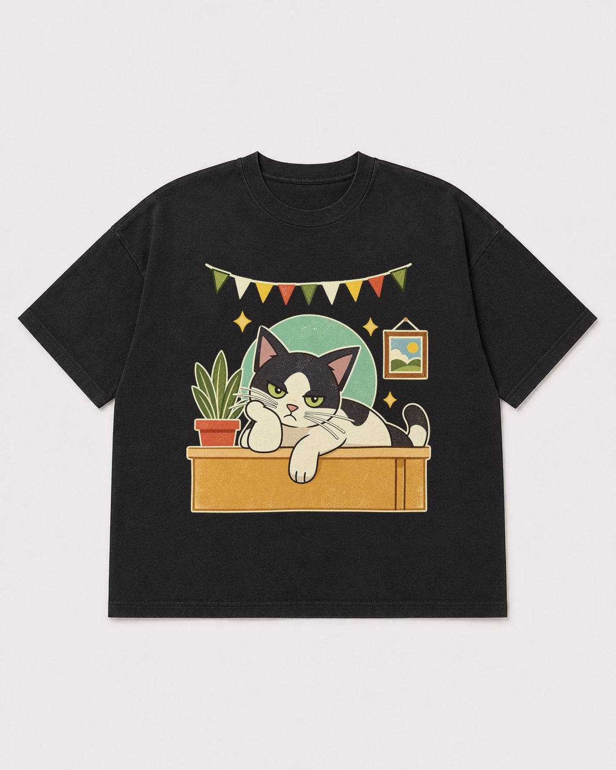 Mockup Boxy Heavyweight Tee Black product