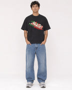 Mockup Boxy Heavyweight Tee Black male full-body 06