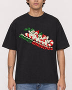 Mockup Boxy Heavyweight Tee Black male close-up 06