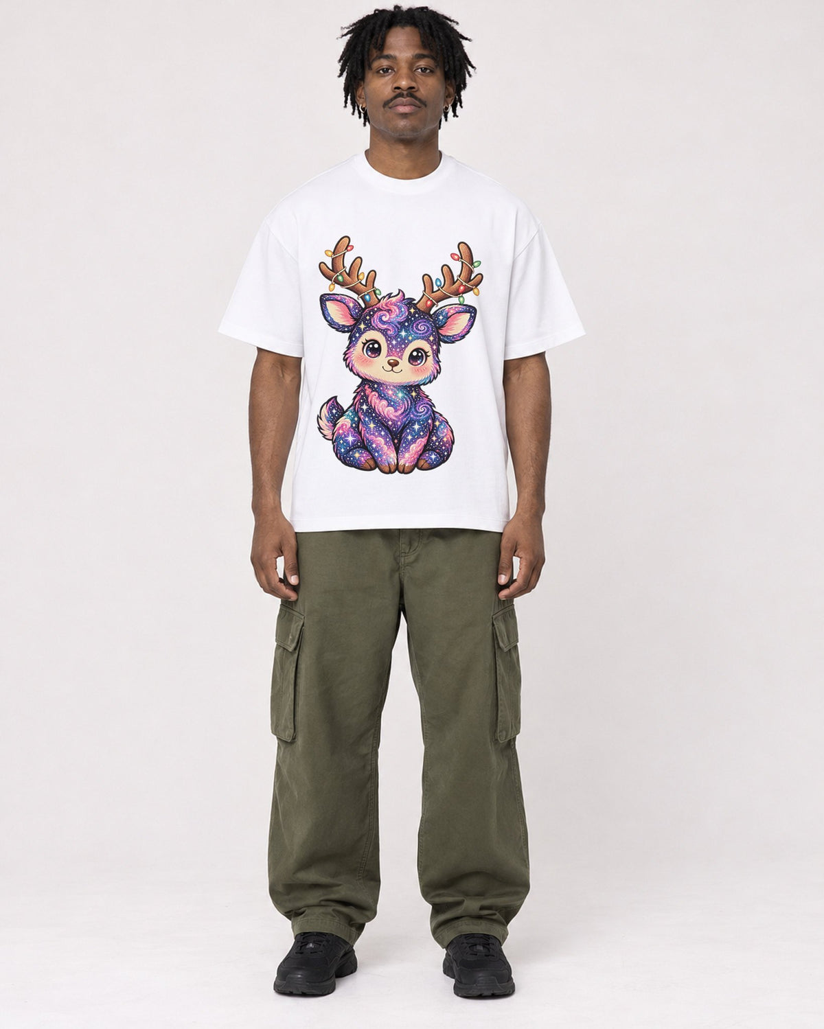 Mockup Boxy Heavyweight Tee White male full-body 04