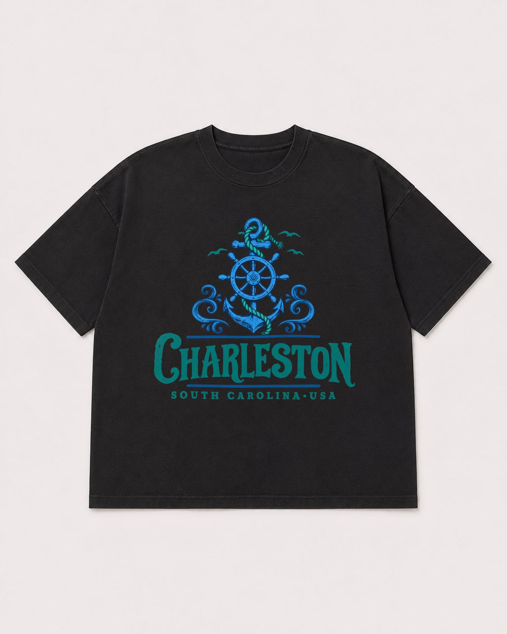 Mockup Boxy Heavyweight Tee Black product