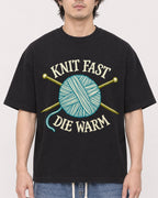Mockup Boxy Heavyweight Tee Black male close-up 03