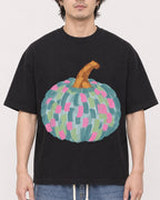 Mockup Boxy Heavyweight Tee Black male close-up 03