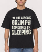 Mockup Boxy Heavyweight Tee Black male close-up 06