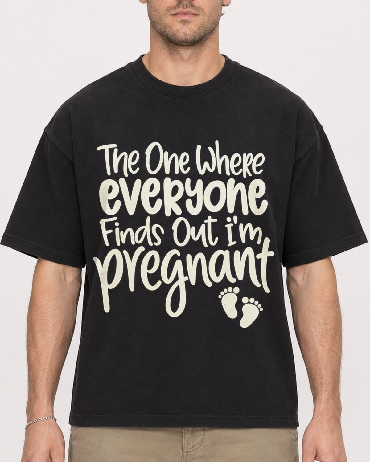 Mockup Boxy Heavyweight Tee Black male close-up 08