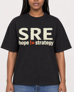 Mockup Boxy Heavyweight Tee Black female close-up 04