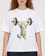 Mockup Boxy Heavyweight Tee White female close-up 09