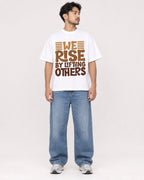 Mockup Boxy Heavyweight Tee White male full-body 02