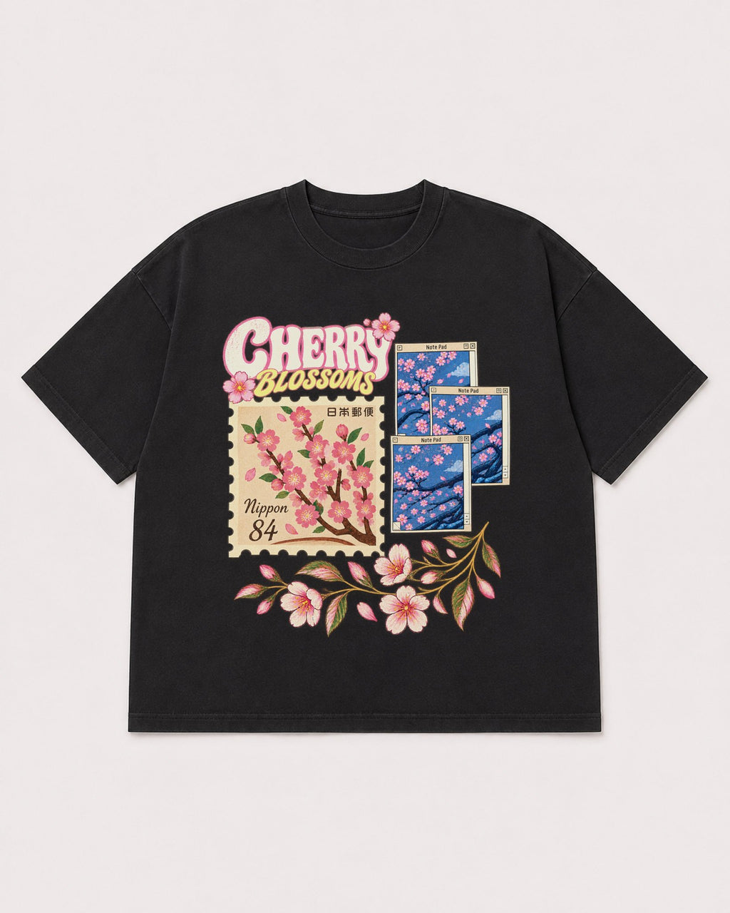 Mockup Boxy Heavyweight Tee Black product