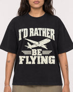 Mockup Boxy Heavyweight Tee Black female close-up 06