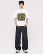 Mockup Boxy Heavyweight Tee White male full-body 01