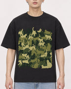 Mockup Boxy Heavyweight Tee Black male close-up 01