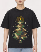 Mockup Boxy Heavyweight Tee Black male close-up 01