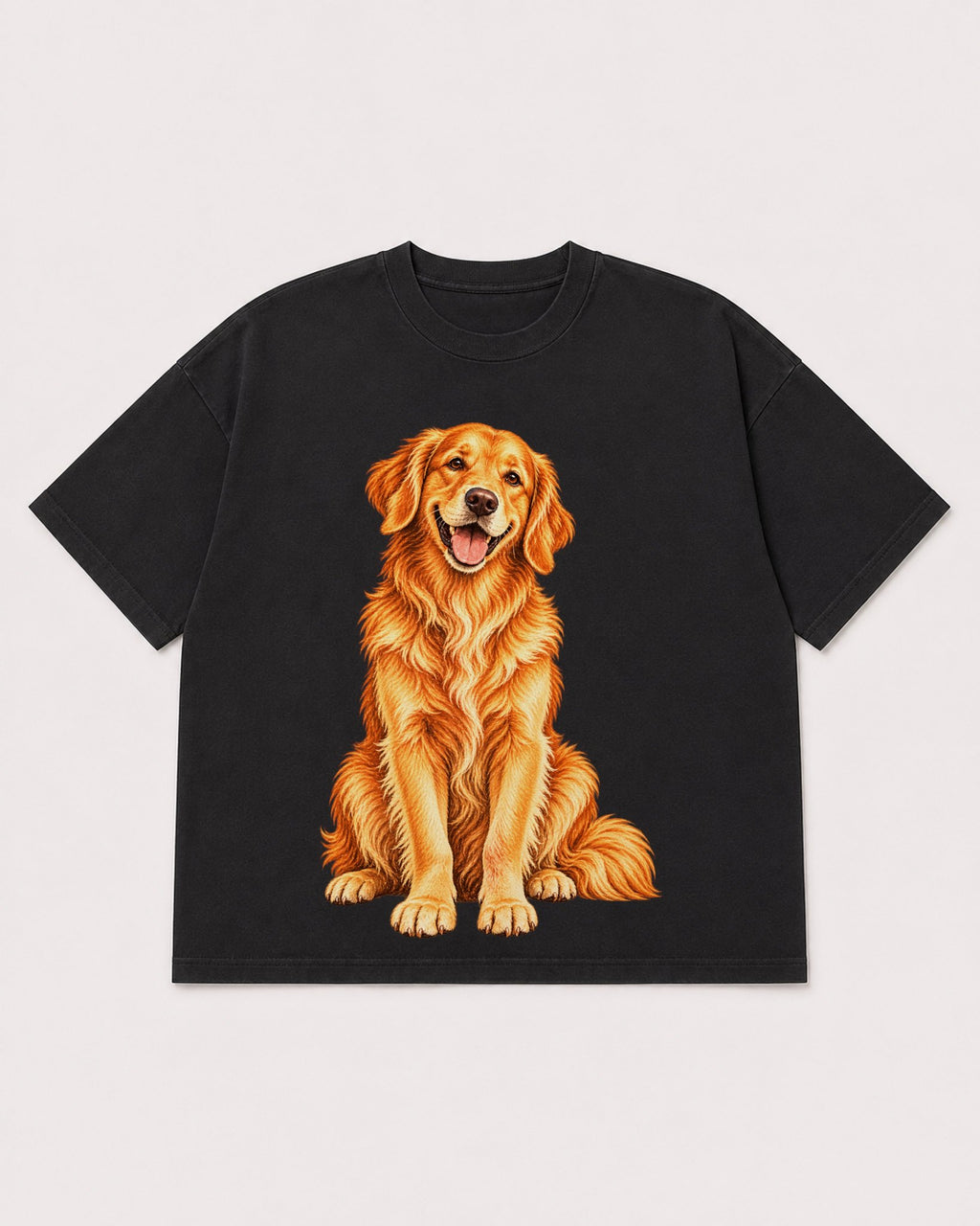 Mockup Boxy Heavyweight Tee Black product
