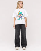 Mockup Boxy Heavyweight Tee White female full-body 08