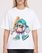 Mockup Boxy Heavyweight Tee White female close-up 08