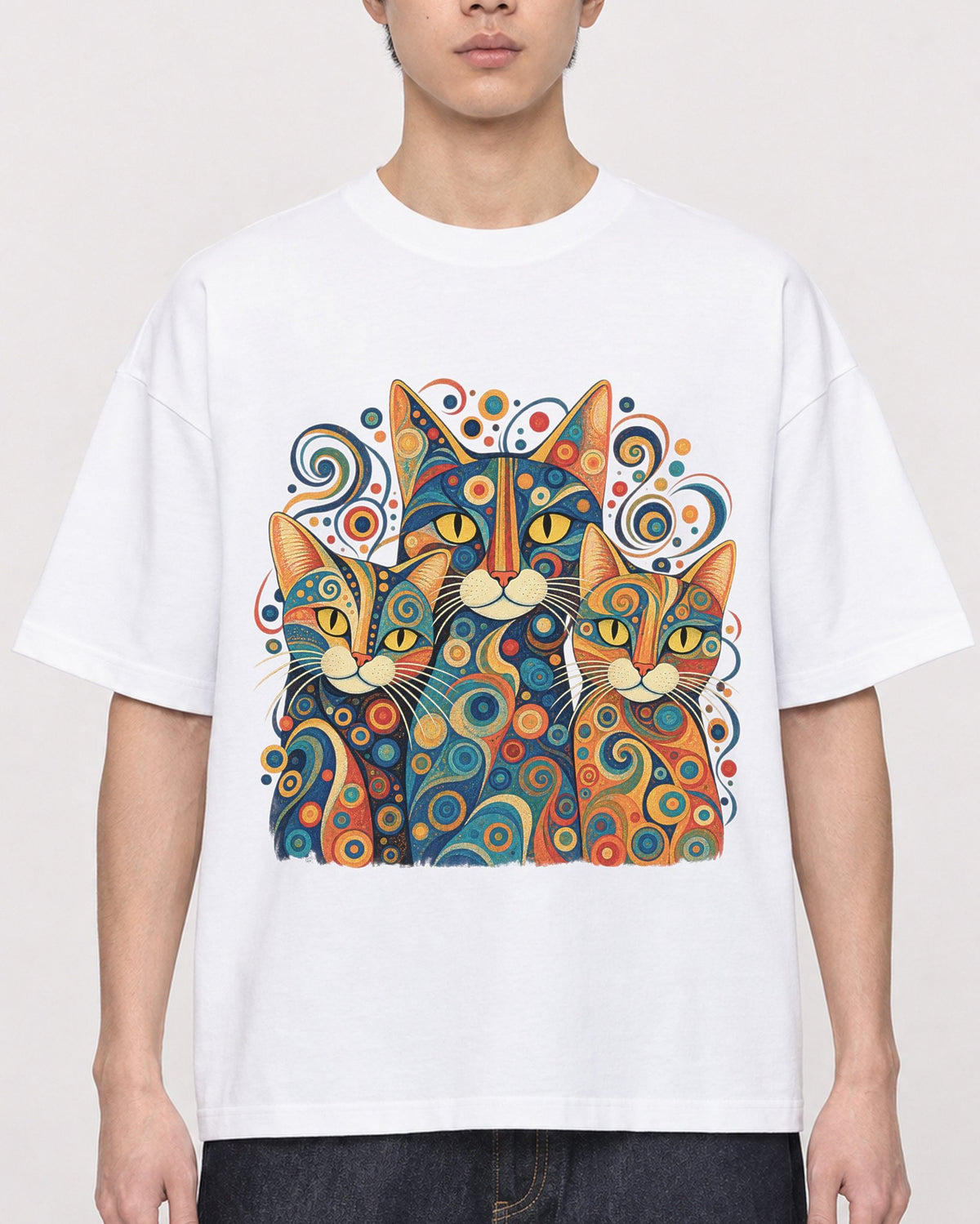 Mockup Boxy Heavyweight Tee White male close-up 01