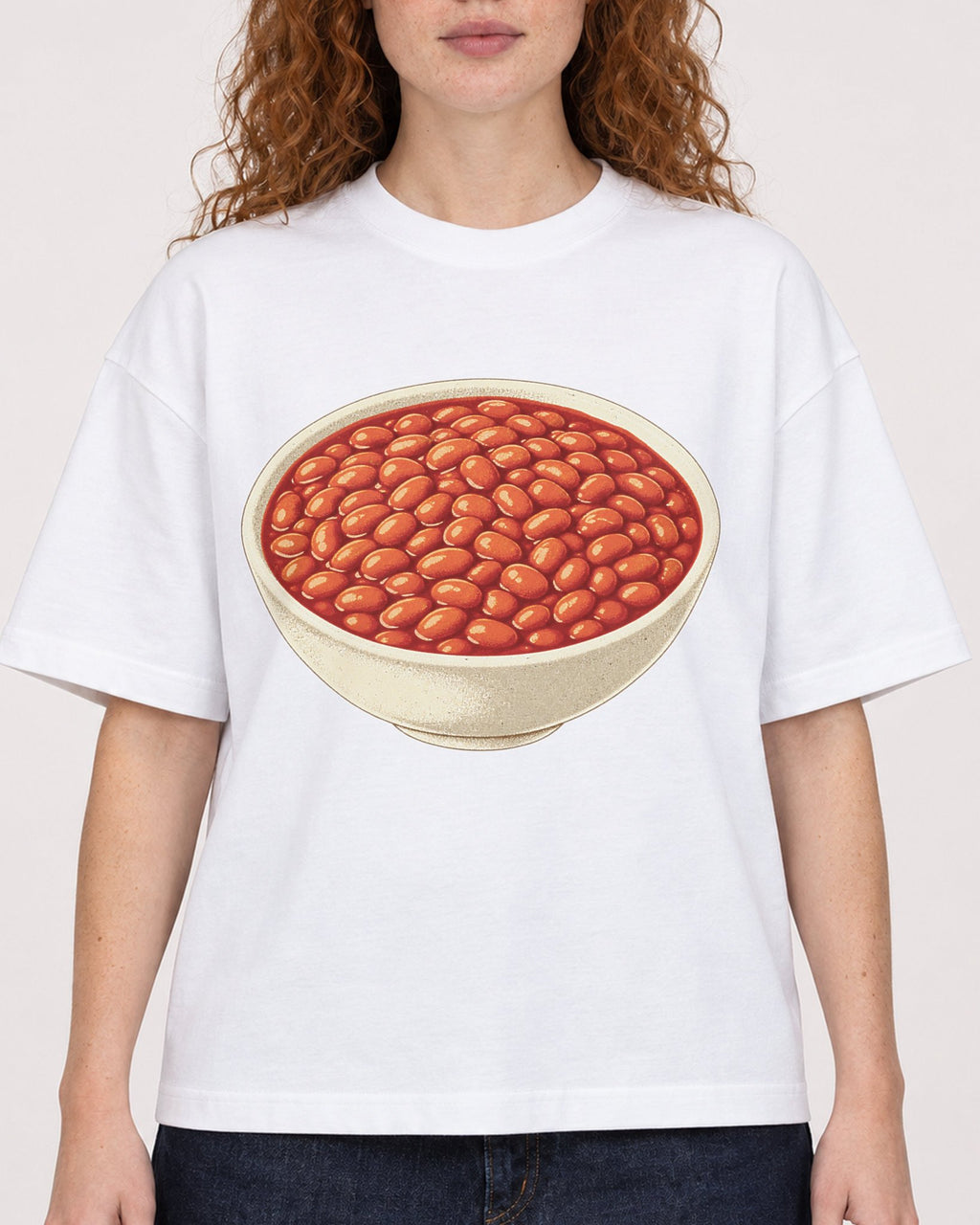 Mockup Boxy Heavyweight Tee White female close-up 09