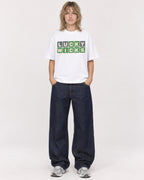 Mockup Boxy Heavyweight Tee White female full-body 19