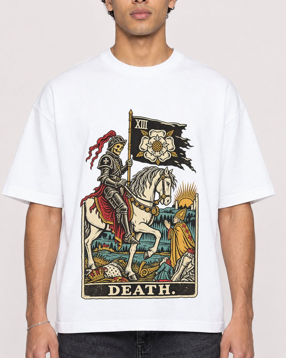 Mockup Boxy Heavyweight Tee White male close-up 10