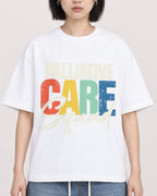 Mockup Boxy Heavyweight Tee White female close-up 11