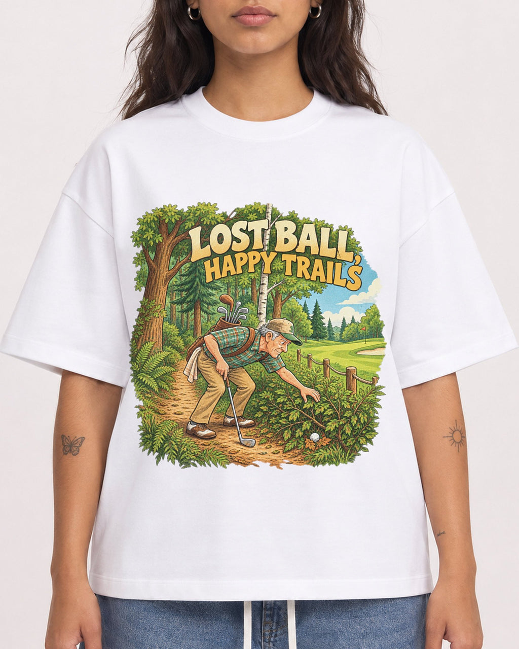 Mockup Boxy Heavyweight Tee White female close-up 06