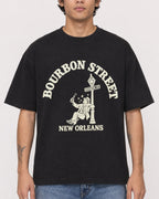 Mockup Boxy Heavyweight Tee Black male close-up 06