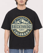 Mockup Boxy Heavyweight Tee Black male close-up 03