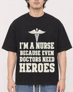 Mockup Boxy Heavyweight Tee Black male close-up 03
