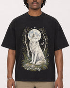 Mockup Boxy Heavyweight Tee Black male close-up 04