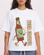 Mockup Boxy Heavyweight Tee White female close-up 06