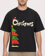 Mockup Boxy Heavyweight Tee Black male close-up 08