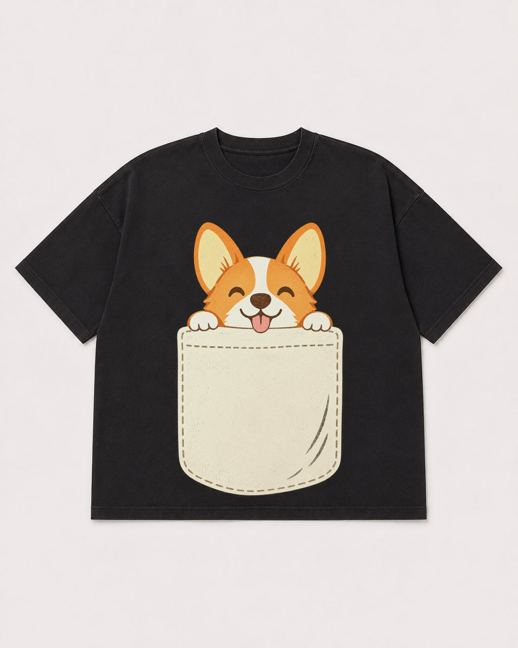 Mockup Boxy Heavyweight Tee Black product
