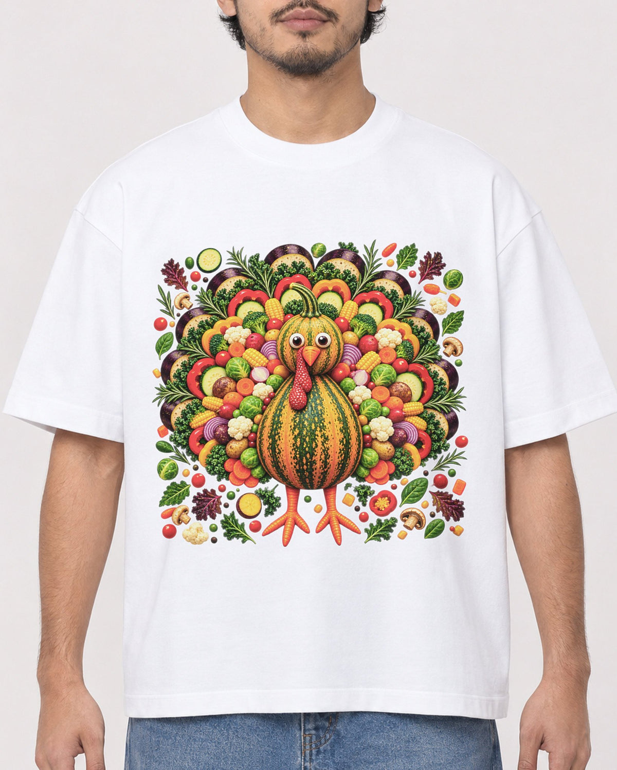 Mockup Boxy Heavyweight Tee White male close-up 02