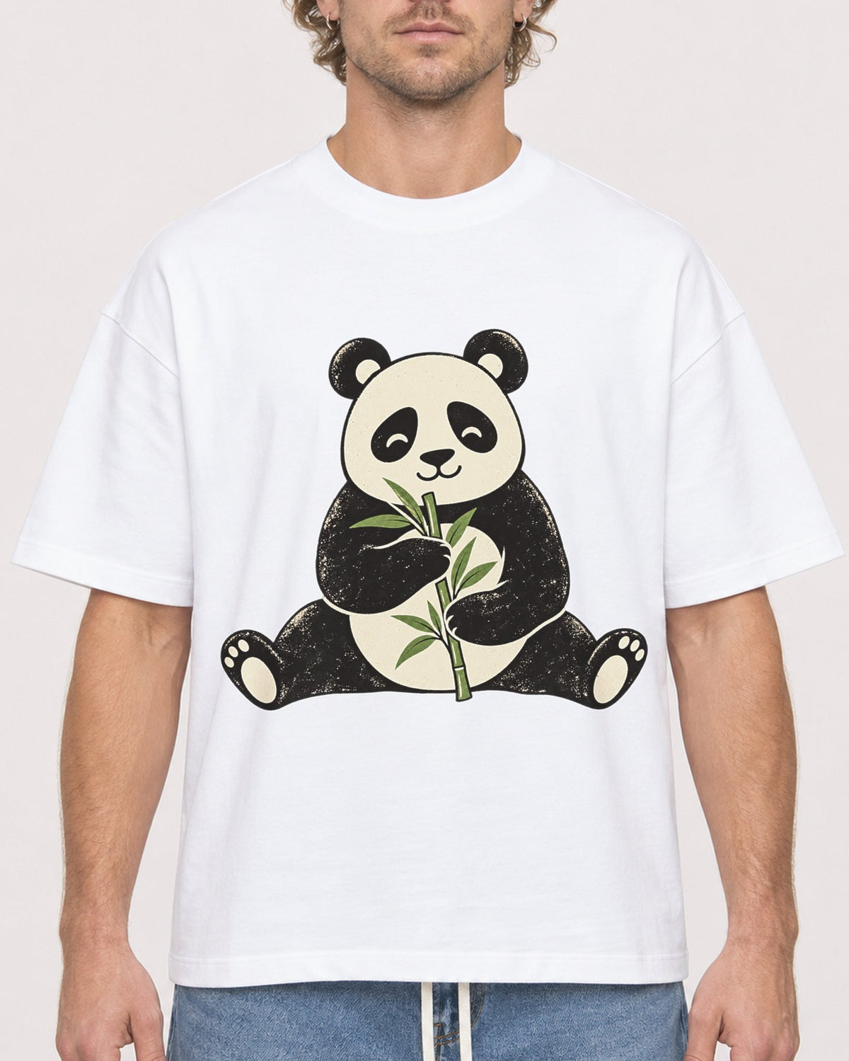 Mockup Boxy Heavyweight Tee White male close-up 28