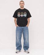 Mockup Boxy Heavyweight Tee Black male full-body 18