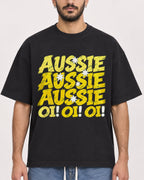 Mockup Boxy Heavyweight Tee Black male close-up 07