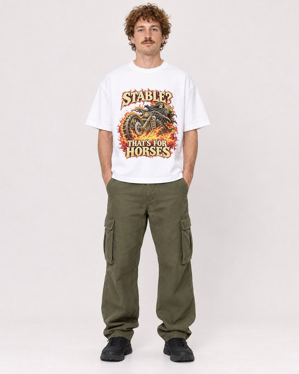 Mockup Boxy Heavyweight Tee White male full-body 09