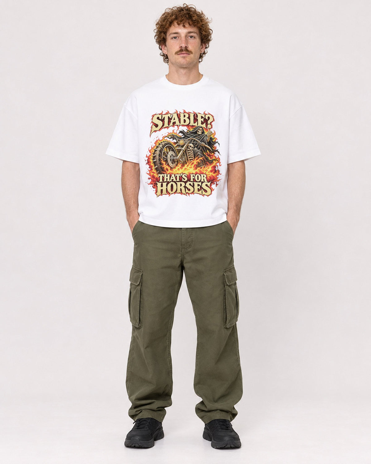 Mockup Boxy Heavyweight Tee White male full-body 09